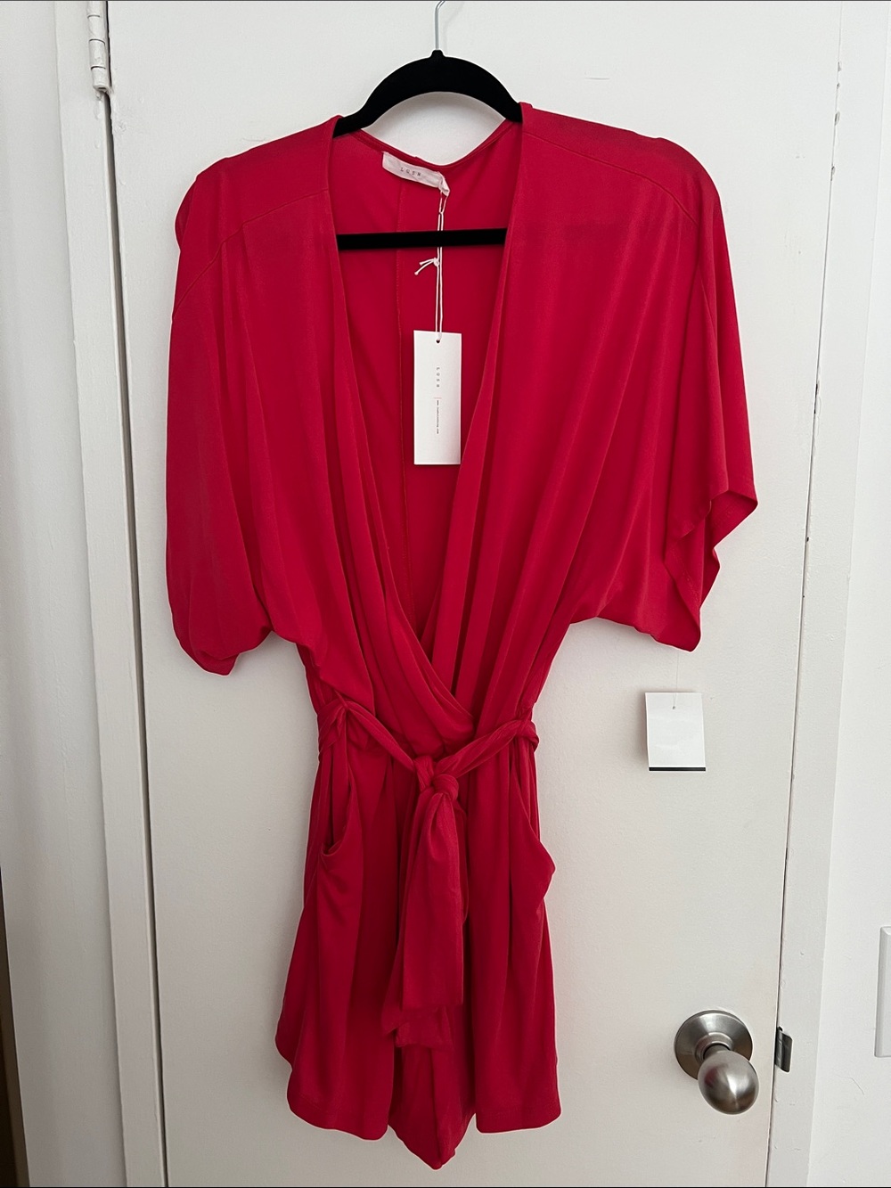 Lush Wrap Romper with Self-Tie Waist